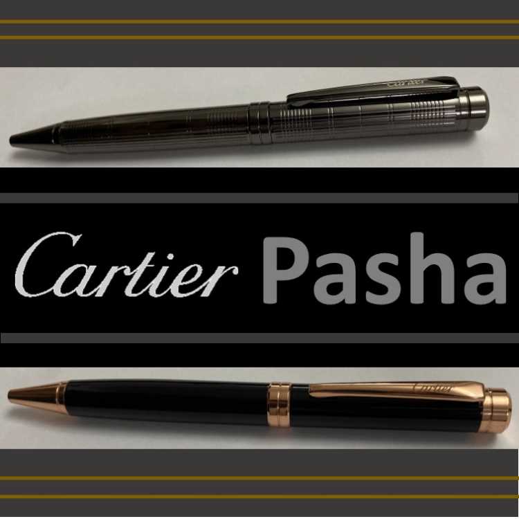 PH-101 PASHA de Cartier ballpoint pen black / rose gold-finish